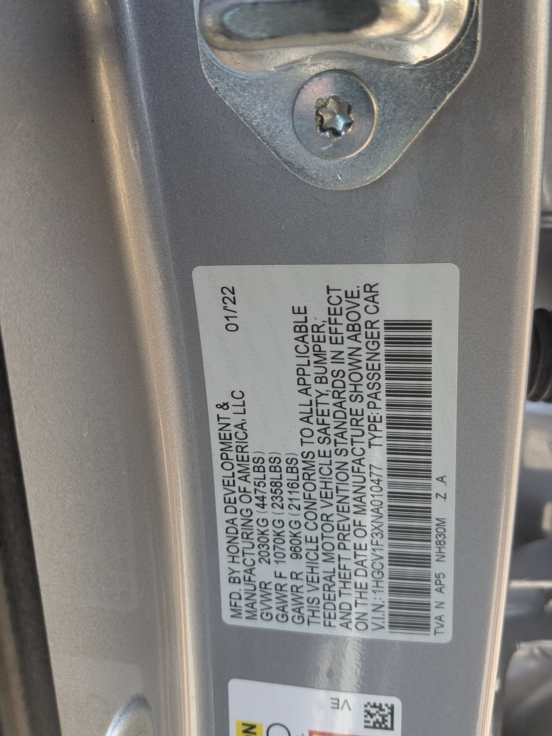 2022 Honda Accord Sedan Sport